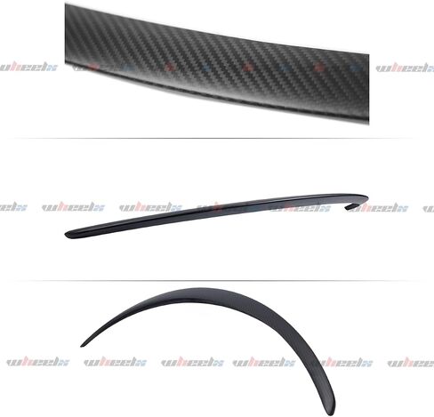 Real Carbon Fiber Rear Spoiler Compatible with 2020-2024 Tesla Model Y, P Style Duckbill Trunk Exterior High Kick Tail Deck Lid Splitter Wing Lip (Glossy) in Saudi Arabia