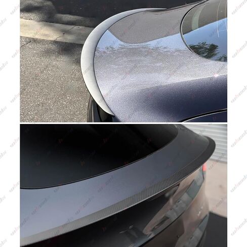 Real Carbon Fiber Rear Spoiler Compatible with 2020-2024 Tesla Model Y, P Style Duckbill Trunk Exterior High Kick Tail Deck Lid Splitter Wing Lip (Glossy) in Saudi Arabia