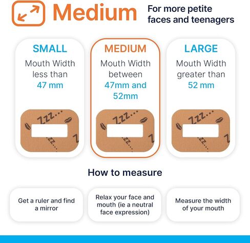 MyoTape Sleep Tape for Teenagers & Petite Faces - Improves Your Sleep Quality - Promotes Nasal Breathing During Sleep - Reduces Mouth Breathing and Snoring - Comfortable & Elastic (M) in Saudi Arabia