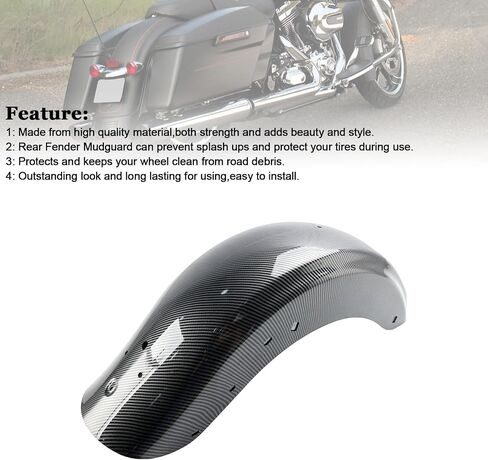 Areyourshop الخلفي Fender Mudguard Fairing for Harley Touring Electra Street Road Glide 2009-2024 (Electra Glide ، Greet Glide ، Road Glide ، Road King ، Ultra Limited) in Kuwait