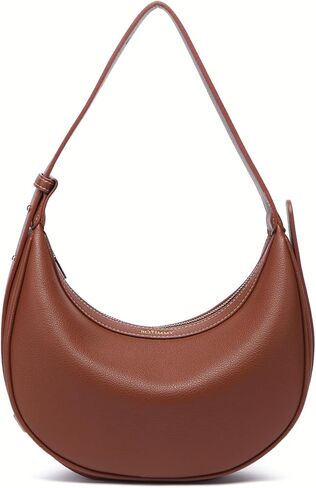 Shoulder Purses for Women Leather Crescent Handbag Mini Clutch Purse with Adjustable Strap Zipper Closure in Saudi Arabia