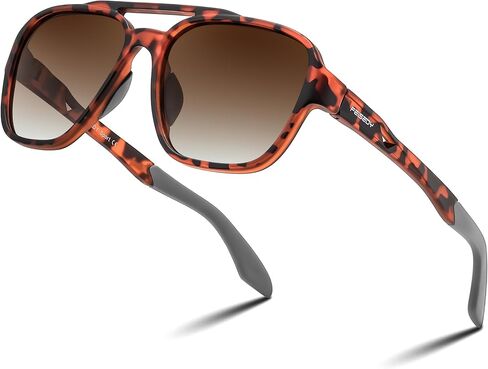 Feisedy Retro 70s Aviatiator نظارات شمسية للرجال نساء ، نظارات شمسية للرياضات المستقطبة UV400 لقيادتها في الهواء الطلق B0260 in Saudi Arabia