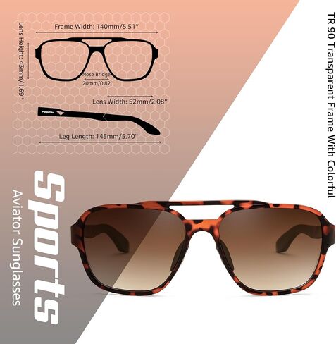 Feisedy Retro 70s Aviatiator نظارات شمسية للرجال نساء ، نظارات شمسية للرياضات المستقطبة UV400 لقيادتها في الهواء الطلق B0260 in Saudi Arabia