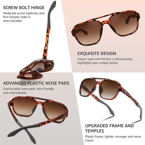 Feisedy Retro 70s Aviatiator نظارات شمسية للرجال نساء ، نظارات شمسية للرياضات المستقطبة UV400 لقيادتها في الهواء الطلق B0260 in Saudi Arabia