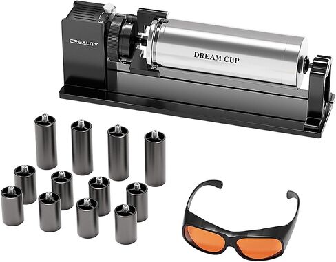 Creality Laser Rotary Roller, 360° Laser Engraver 7 Adjustment Diameters, Y-axis Rotary Module for Engraving Curved Surface Objects, Fit for Creality 5W 7.5W 10W 12W 22W 40W Laser Engraving Machine in Kuwait