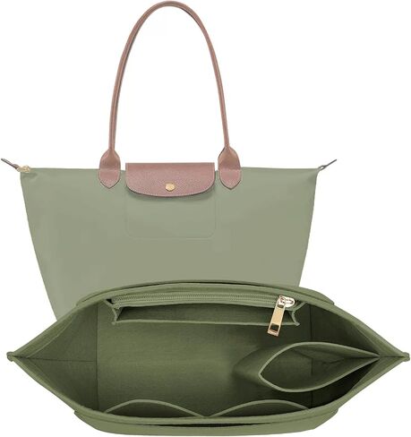 منظم اللباد متوافق مع حقيبة يد Longchamp Le pliage L (أخضر، كبير) in Kuwait