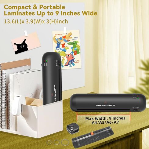 جهاز Laminator Machine بحجم 9 بوصات محمولة مع أوضاع ساخنة وباردة ، آلة تصفيح صغيرة A4 مع ABS Jam-Release ، 3 دقائق الاحماء ، مجموعة مصطلحات 6 في 1 للمكتب والفئة ، اللون الأحمر الأرجواني in Saudi Arabia