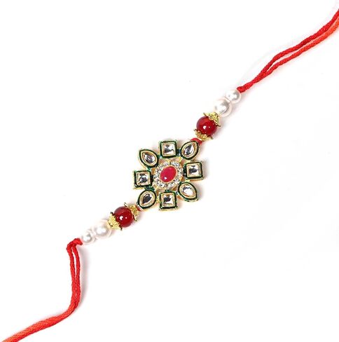 IGH 2 Rakhi for Brother & Bhabhi Couple Lumba for Bhai, Sister in Law, Bro Rakhi Threads on Rakshabandhan Designer Rakhee Bracelet in Saudi Arabia