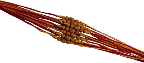 Crafty Creations presents Traditional Designer Rakhi for Brother on Raksha Bandhan gifting (Set Of 12 Chandan Rakhi) in Saudi Arabia