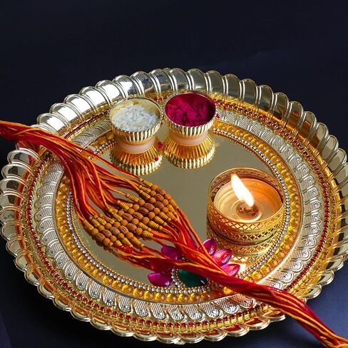 Crafty Creations presents Traditional Designer Rakhi for Brother on Raksha Bandhan gifting (Set Of 12 Chandan Rakhi) in Saudi Arabia