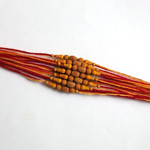 Crafty Creations presents Traditional Designer Rakhi for Brother on Raksha Bandhan gifting (Set Of 12 Chandan Rakhi) in Saudi Arabia