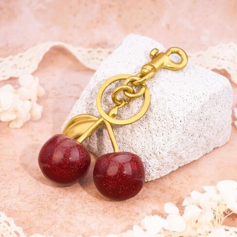 Cherry Bag Charm purse charms Keychain- car cherry accessories keychian gifts for women in Saudi Arabia