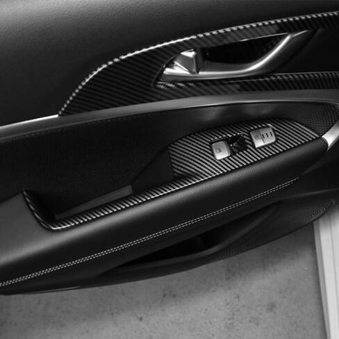 لتكوين Genesis G70 2017-2022 لوحة التحكم في زر النافذة تغطية تقليم 4pcs مسند الأسلحة حماية الإطار التصميم الداخلي للتصميم الداخلي in Saudi Arabia