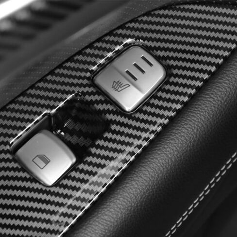 لتكوين Genesis G70 2017-2022 لوحة التحكم في زر النافذة تغطية تقليم 4pcs مسند الأسلحة حماية الإطار التصميم الداخلي للتصميم الداخلي in Saudi Arabia