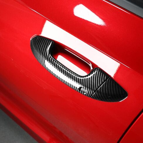 Left Hand Drive Carbon Fiber Style Door Handle Covers for KIA Stinger 2018 2019 2020 2021 in Saudi Arabia