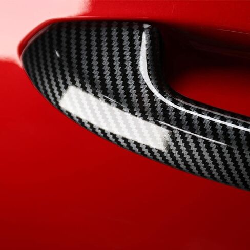 Left Hand Drive Carbon Fiber Style Door Handle Covers for KIA Stinger 2018 2019 2020 2021 in Saudi Arabia