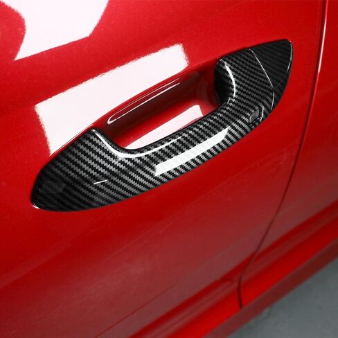 Left Hand Drive Carbon Fiber Style Door Handle Covers for KIA Stinger 2018 2019 2020 2021 in Saudi Arabia