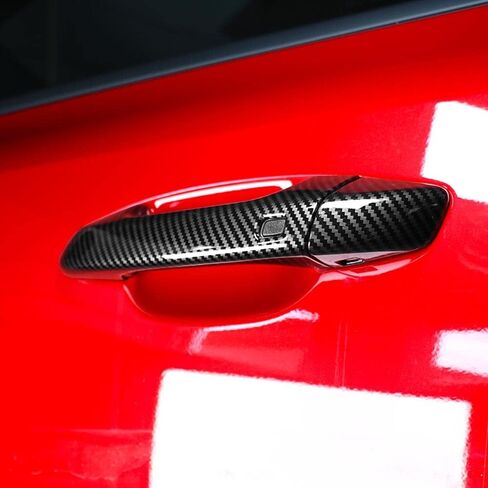 Left Hand Drive Carbon Fiber Style Door Handle Covers for KIA Stinger 2018 2019 2020 2021 in Saudi Arabia