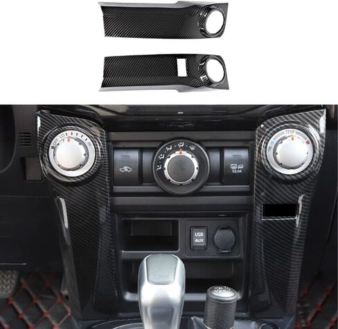 Carbon Fiber Center Console Air Conditioning Switch Panel Decoration Cover Trim for Toyota 4Runner 2010-2019 Interior Accessory in Saudi Arabia
