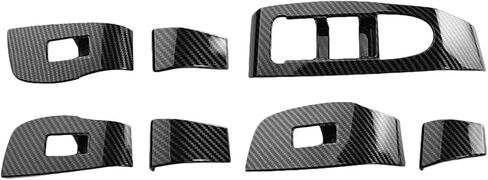 Car Window Control Lift Switch Panel Cover Trim Carbon Fiber for Mazda 3 CX-30 2024 2023 2022 2021 2020 Decoration Accessories in Saudi Arabia
