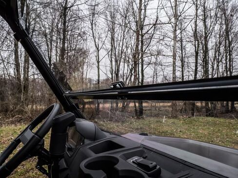 Superatv Scratch Resistant Flip أسفل الزجاج الأمامي الأمامي لـ Polaris Ranger (انظر التركيب) | الولايات المتحدة صنعت | مصنوعة من 1/4 € polycarbonate- 250x أقوى من الزجاج | يمكن إغلاقها أو تنفيسها أو فتحها بالكامل in Saudi Arabia