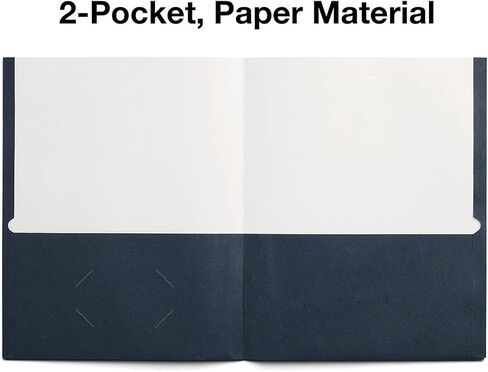 Staples 578490 School Grade 2 Pocket Folder Blue 25/Box in Kuwait