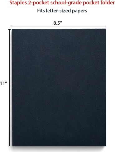 Staples 578490 School Grade 2 Pocket Folder Blue 25/Box in Kuwait