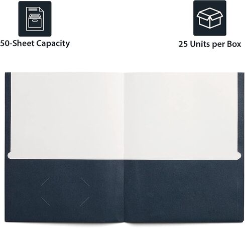 Staples 578490 School Grade 2 Pocket Folder Blue 25/Box in Kuwait