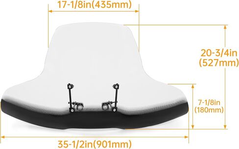 KUAFU ATV Windshields & Windscreens Universal Compatible with Polaris Arctic Cat Honda Yamaha Can-Am Kawasaki Harley Davidson Models in Saudi Arabia