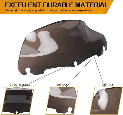 9 '' الزجاج الأمامي الموجة الزجاج الأمامي Fairing Fit for Harley Touring Electra Glide Classic Street Glide Ultra Limited 2014 2015 2015 2017 2018 2019 2020 2021 2022 2023 2024 2025 (Clear) in Saudi Arabia