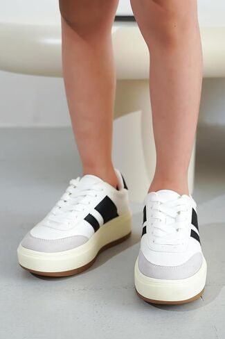 Project Cloud Platform Girls Sneakers - Lightweight Memory Foam Insole Lace-up Kids Shoes with Trendy Styles - Non-Slip Fashion Platform Boys and Girls Shoes (Little Nita) in Saudi Arabia