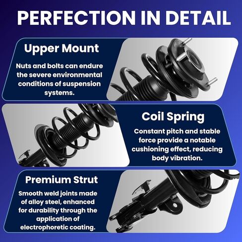 Front Right Quick Strut - مجموعة كاملة من الدعامات و Coil Spring Ford Ford Edge 2007 2008 2008 2010 استبدال السيارات الكامل الصدمة - Brhaspatip in Kuwait