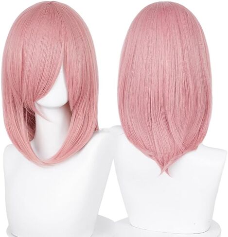 LABEAUTÉ Pastel Pink Unsex Cosplay Wig for Men Woman for Short Straight Cosplay Wig with Bangs for Anime Heat Resistant Hair for Party and Halloween Costume Christmas Synthetic Hair in Kuwait