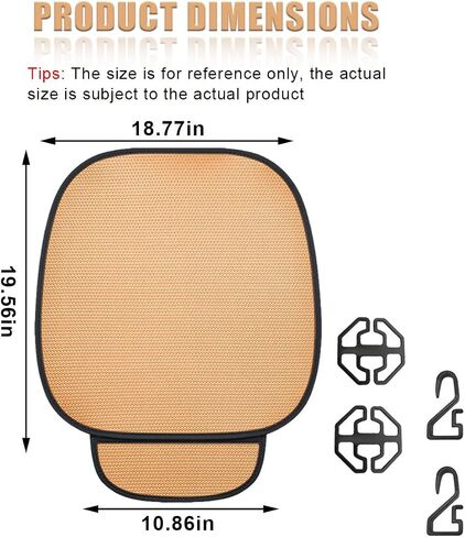 2PCS Breathable Car Seat Cover, Ice Silk & Anti-Slip Seat Protector with Storage Pocket, Ventilated Cooling Cushion Pad, Summer Auto Interior Accessories for SUV Truck (Black) in Saudi Arabia