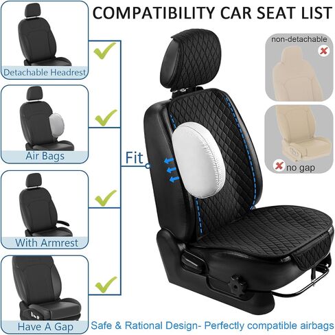 Car Seat Covers, 2 Pack Linen Front Seat Covers for Car, Non-Slip Soft Breathable Front Car Seat Protector Universal Fit Most Automotive, Van, SUV, Trucks (2Pack Light Grey) in Saudi Arabia