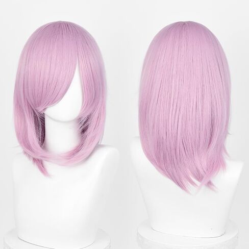 LABEAUTÉ Pastel Pink Unsex Cosplay Wig for Men Woman for Short Straight Cosplay Wig with Bangs for Anime Heat Resistant Hair for Party and Halloween Costume Christmas Synthetic Hair in Kuwait