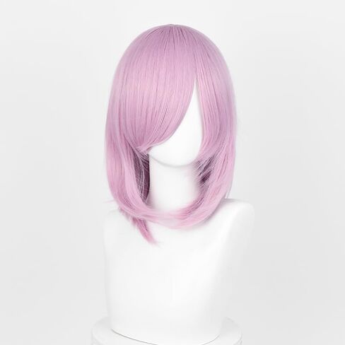 LABEAUTÉ Pastel Pink Unsex Cosplay Wig for Men Woman for Short Straight Cosplay Wig with Bangs for Anime Heat Resistant Hair for Party and Halloween Costume Christmas Synthetic Hair in Kuwait