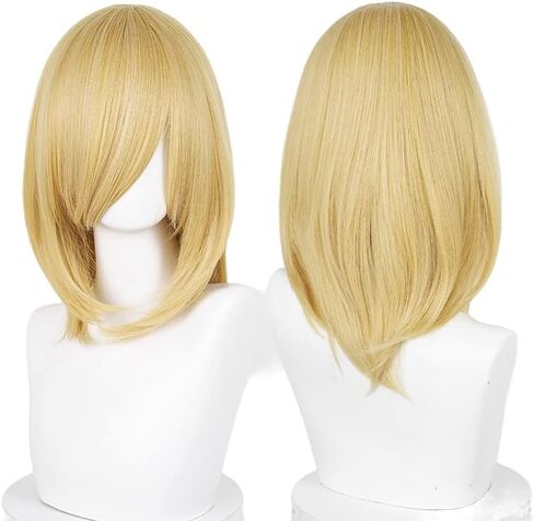 LABEAUTÉ Pastel Pink Unsex Cosplay Wig for Men Woman for Short Straight Cosplay Wig with Bangs for Anime Heat Resistant Hair for Party and Halloween Costume Christmas Synthetic Hair in Kuwait