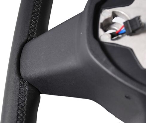Carbon Trimed Nappa Leather Yoke Steering Wheel with Heating Function for Tesla Model 3 and Tesla Model Y Sporty Performance Upgrade White Modification interior Customization in Kuwait