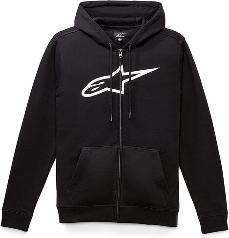 ALPINESTARS Men's Logo Full Zip Hoodie Modern fit, Ageless ii Fleece Black/White, XL in Saudi Arabia