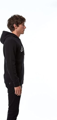 ALPINESTARS Men's Logo Full Zip Hoodie Modern fit, Ageless ii Fleece Black/White, XL in Saudi Arabia
