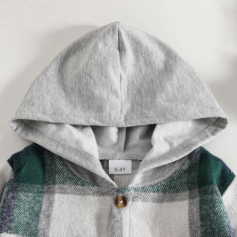 Size 2-6T Toddler Baby Boy Clothes Plaid Hooded Shirt Jeans Pants 2 Piece Outfit Fall Winter Pants Outfits Set in Saudi Arabia