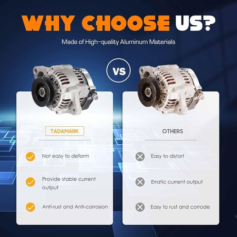 40A New Alternator 2.8L Compatible with Kubota Tractor L2800 L3130 L3400 L3430 L4300 M4700 M4800 M4900 M5400 M5700 MX5000F Diesel Engine 400-52172 in Saudi Arabia