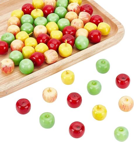 CHGCRAFT 60Pcs 4 Styles Foam Fruit Artificial Mini Apple, Fake Apple for Home Kitchen Photography Party Decoration, 19-21mm in Saudi Arabia