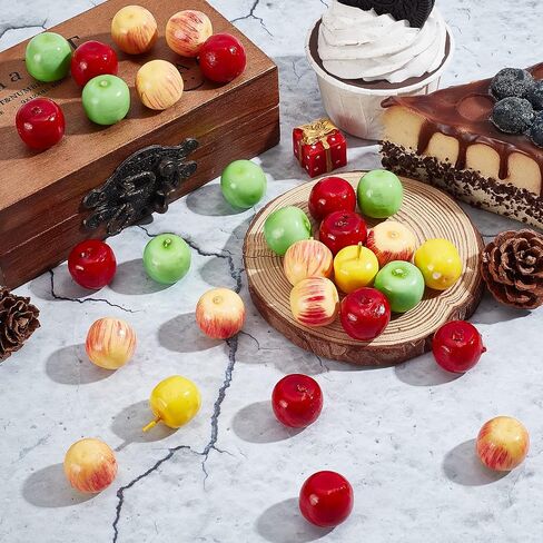 CHGCRAFT 60Pcs 4 Styles Foam Fruit Artificial Mini Apple, Fake Apple for Home Kitchen Photography Party Decoration, 19-21mm in Saudi Arabia