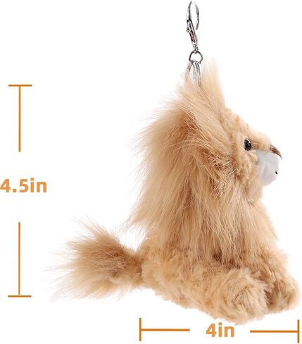 Apricot Lamb Cute Toys Plush Yellow Lion Stuffed Animal Soft Keychain for Kids Bag, Purse, Backpack, Handbag in Saudi Arabia