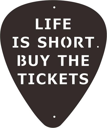 Rajukit Metal Guitar Pick Wall Decor Art - فن جدار موسيقى فريد من نوعه مع الحياة الملهمة قصيرة. شراء تذاكر نقش - جدار معدني جدار الجيتار ديكور لعيد الشكر ، عيد الميلاد in Kuwait