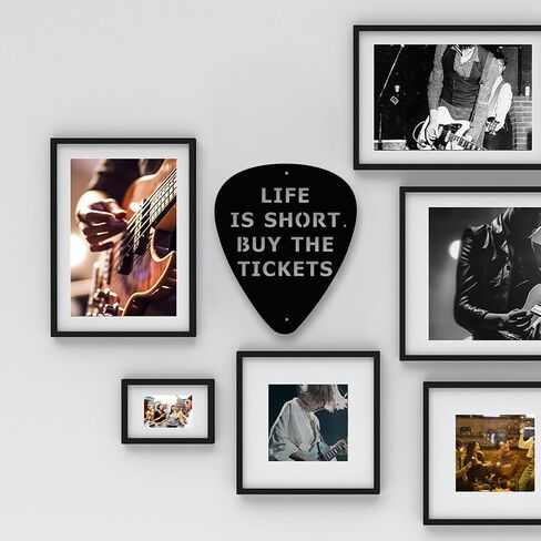 Rajukit Metal Guitar Pick Wall Decor Art - فن جدار موسيقى فريد من نوعه مع الحياة الملهمة قصيرة. شراء تذاكر نقش - جدار معدني جدار الجيتار ديكور لعيد الشكر ، عيد الميلاد in Kuwait