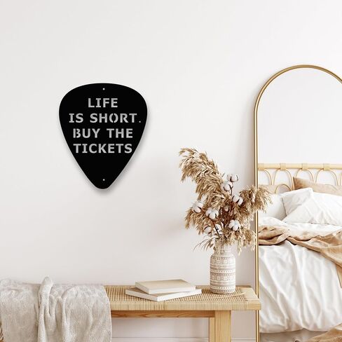 Rajukit Metal Guitar Pick Wall Decor Art - فن جدار موسيقى فريد من نوعه مع الحياة الملهمة قصيرة. شراء تذاكر نقش - جدار معدني جدار الجيتار ديكور لعيد الشكر ، عيد الميلاد in Kuwait