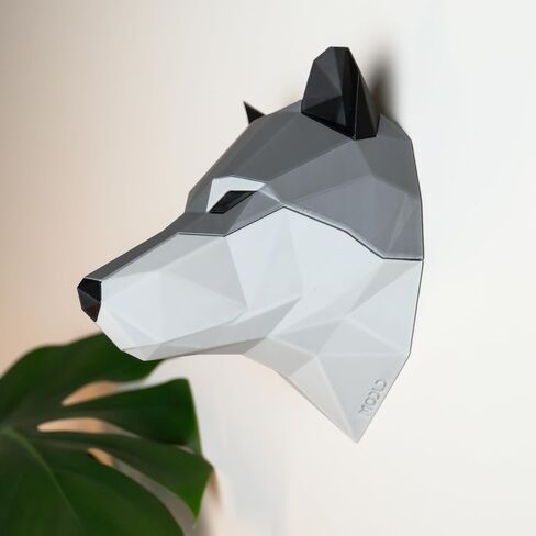 Modld "The Howler" - Sculpture Wolf Wolf 3D | فن الحيوانات الحديثة الفن للمنزل والمكاتب ديكور | فكرة هدية فريدة in Saudi Arabia